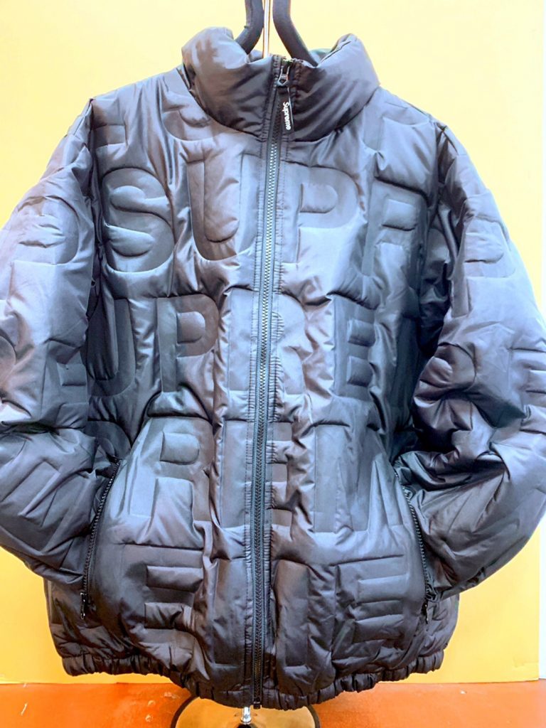 ユニクロシュプリームbonded logo puffy jacket Mサイズ