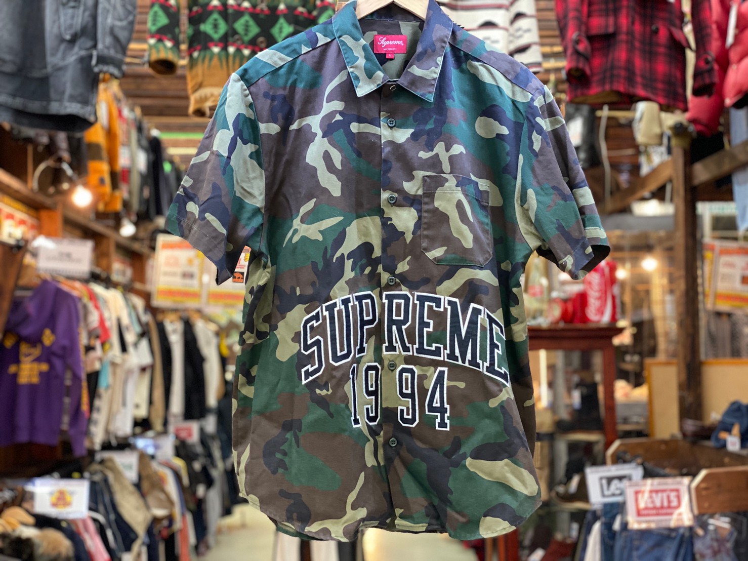 Supreme 20SS Arc Logo S/S Work Shirt 迷彩 - シャツ