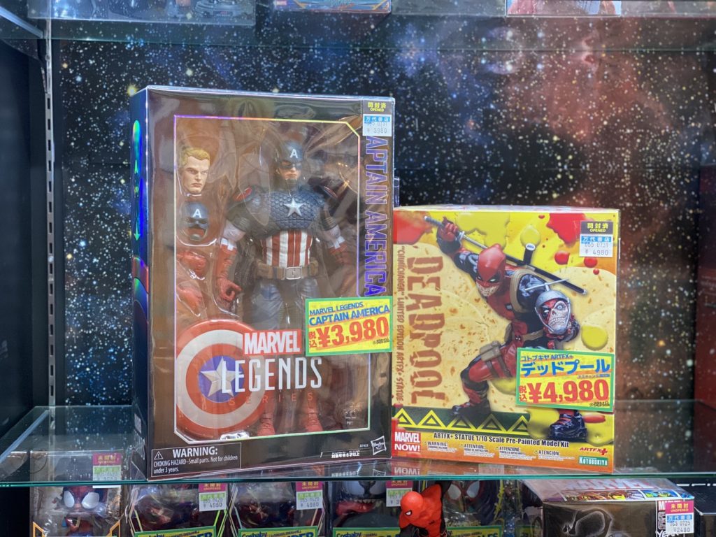 四日市日永店 おもちゃ Marvel Legends Captain America コトブキヤ Artfx デッドプール チミチャンガ限定版 入荷しました 万代書店 三重総合