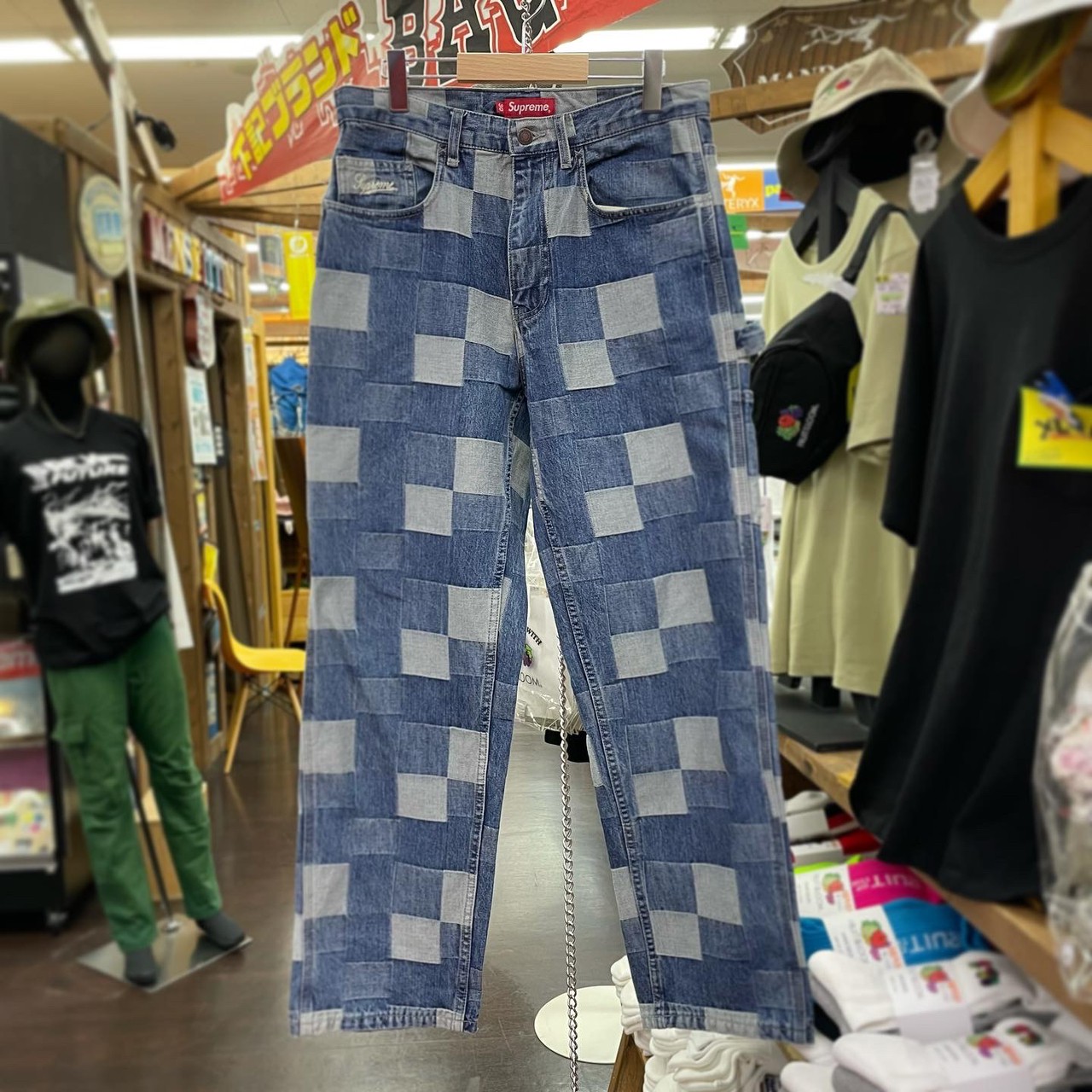 21SS Supreme Patched Denim Painter Pantメンズ
