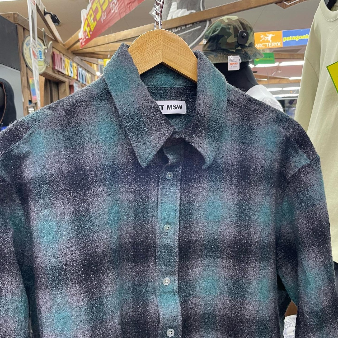 四日市日永店】☆[古着]〈TTT MSW 21AW Wool cashmere check shirt TTT 