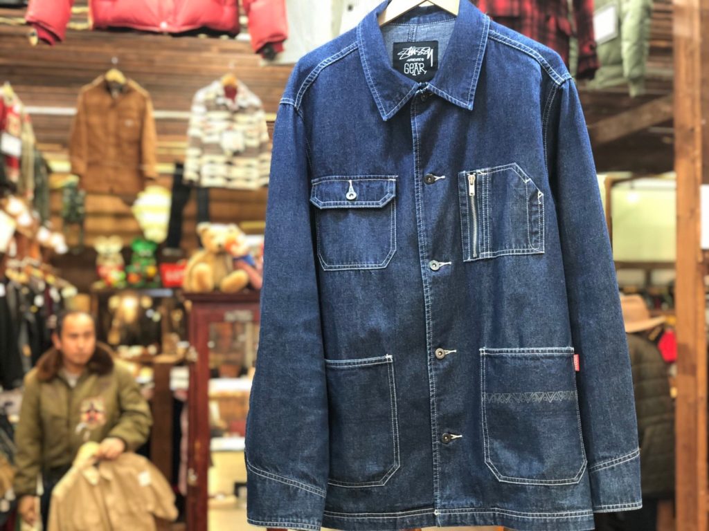 STUSSY DENIM CHORE JACKET カバーオール abnoe.at