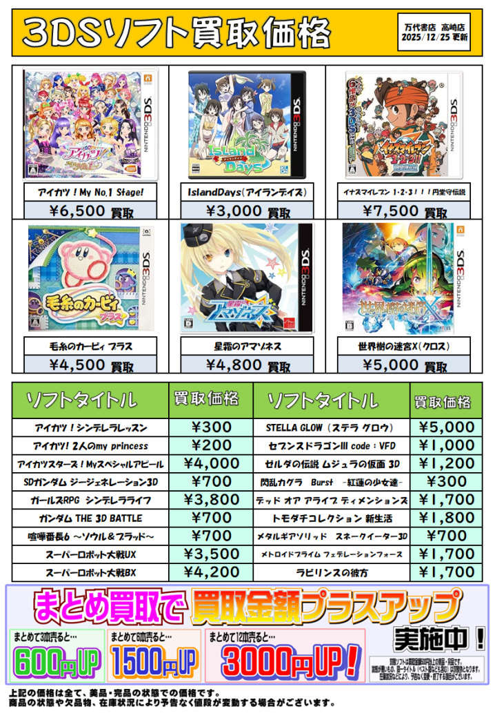 12月, 2025 - 万代書店 高崎店