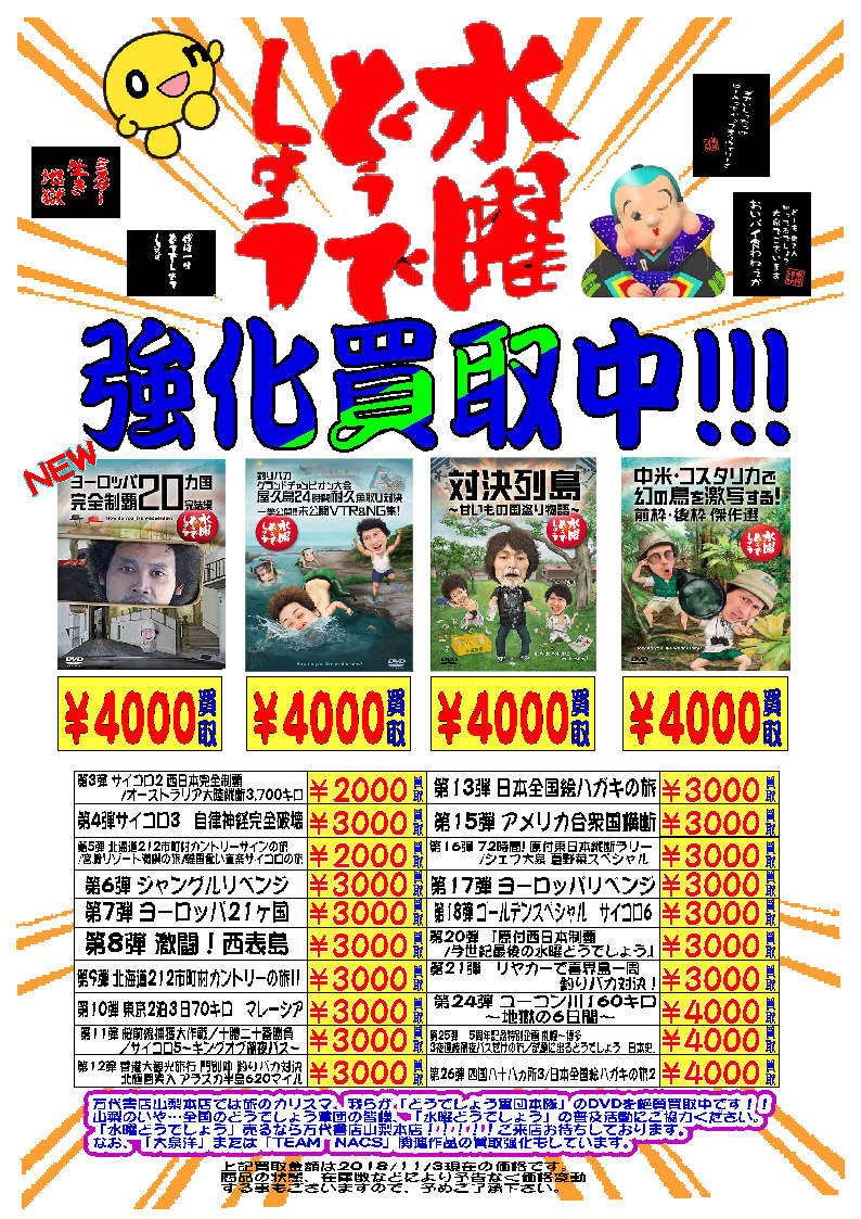 水曜どうでしょう DVD 9本セット NACS 水曜どうでしょう DVD 9本セット NACS
